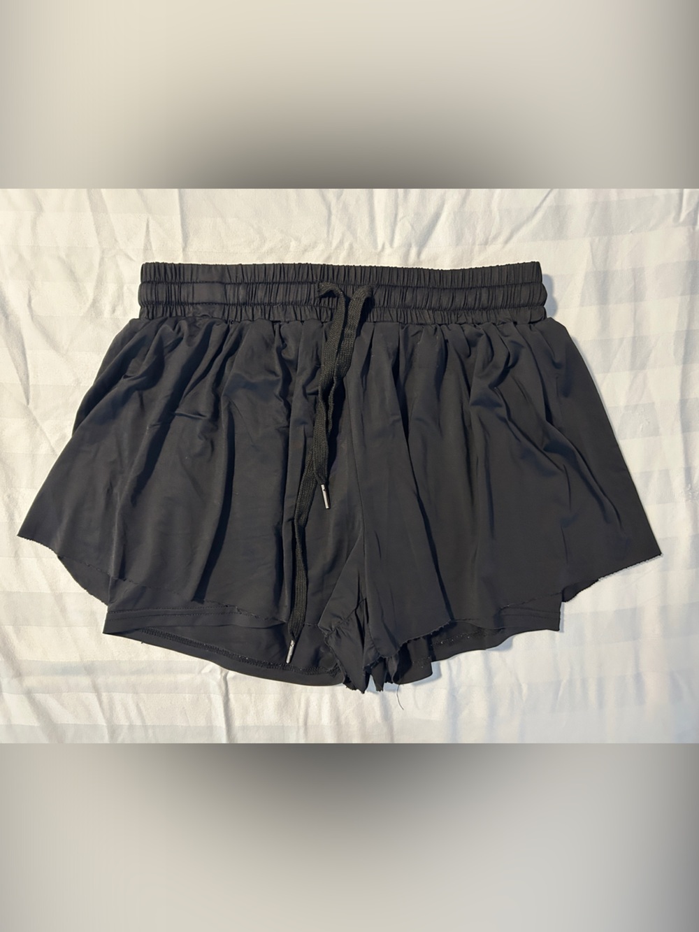 Black Elastic Waist Athletic Skort